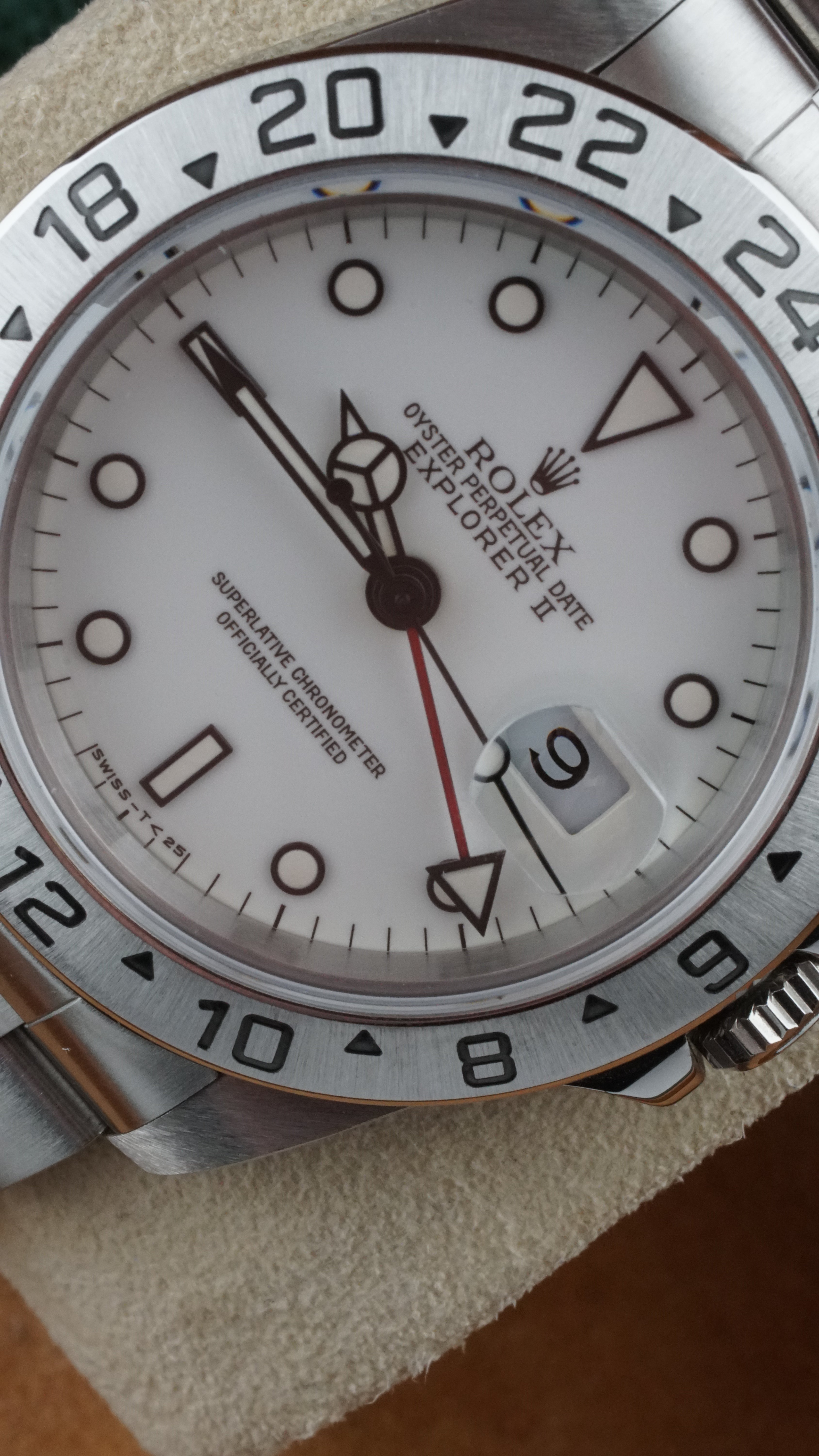 Rolex Explorer II 16570 "Cream Polar" (Watch & Box 1997)
