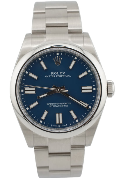 Rolex Oyster Perpetual 41MM "Matte Blue" (2025 Box & Papers)