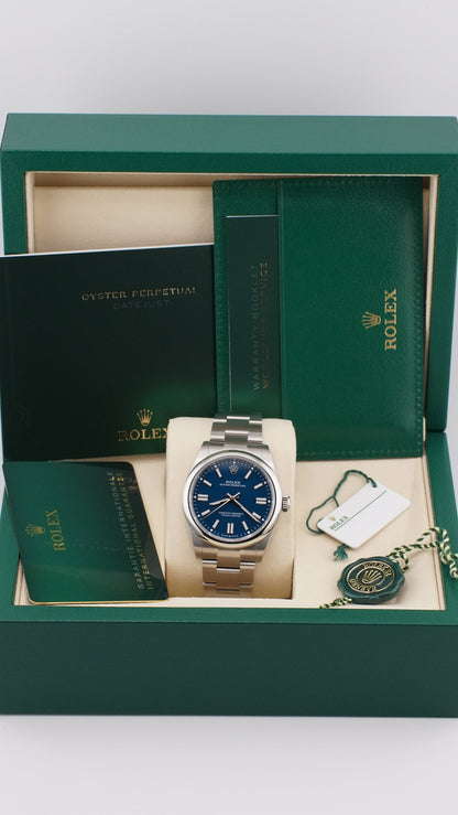 Rolex Oyster Perpetual 41MM "Matte Blue" (2025 Box & Papers)