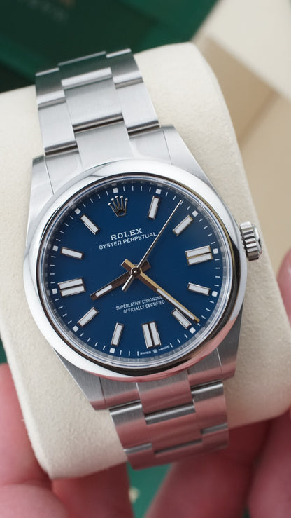 Rolex Oyster Perpetual 41MM "Matte Blue" (2025 Box & Papers)