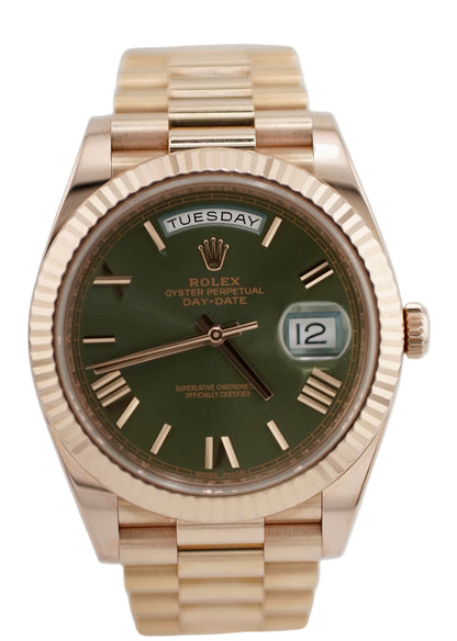 Rolex Day-date 40 228235 "Olive" (2018 Box & Papers)